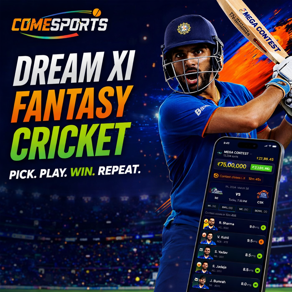 Come India 11 Dream XI fantasy cricket ad visual