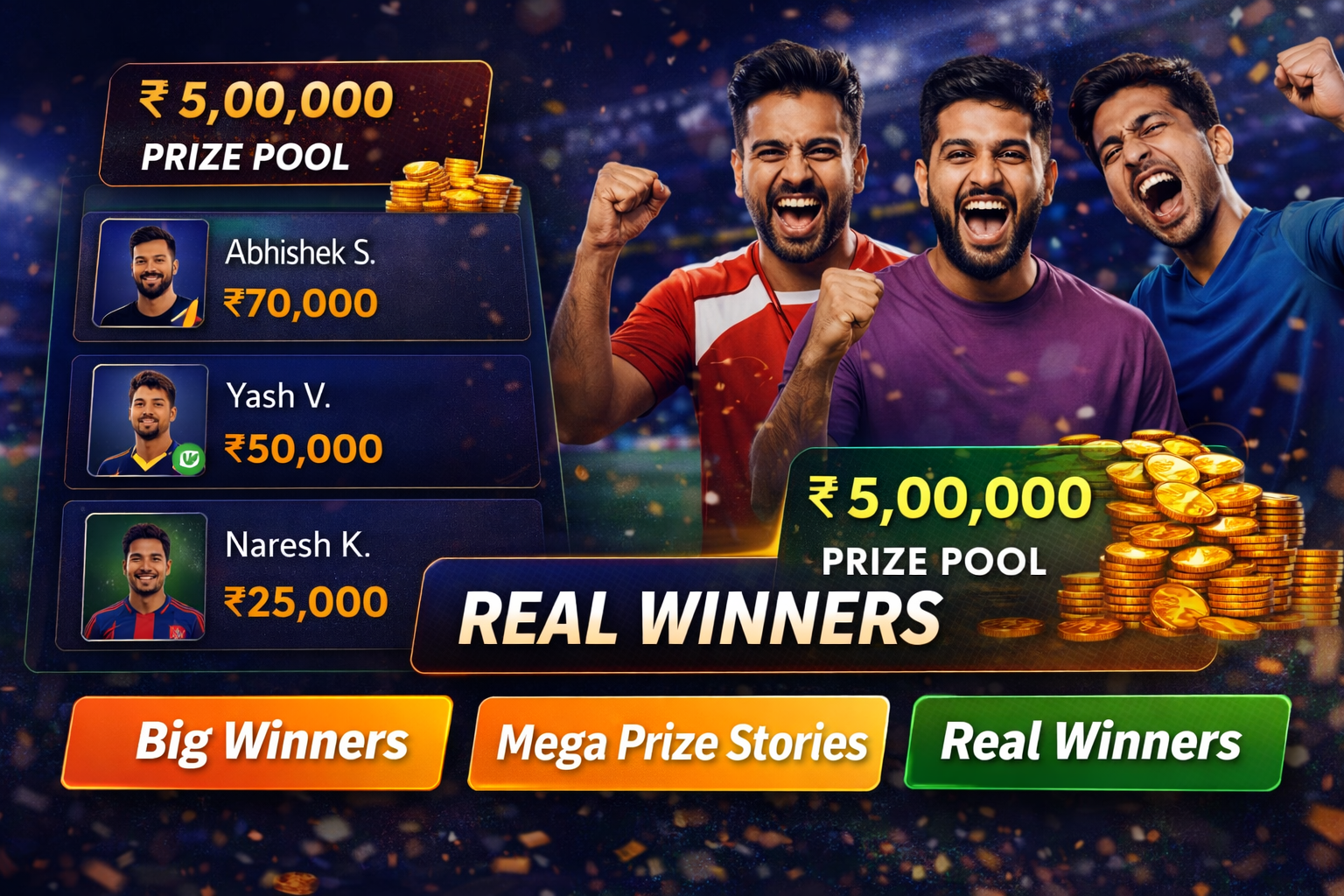 Come India 11 fantasy cricket result notes